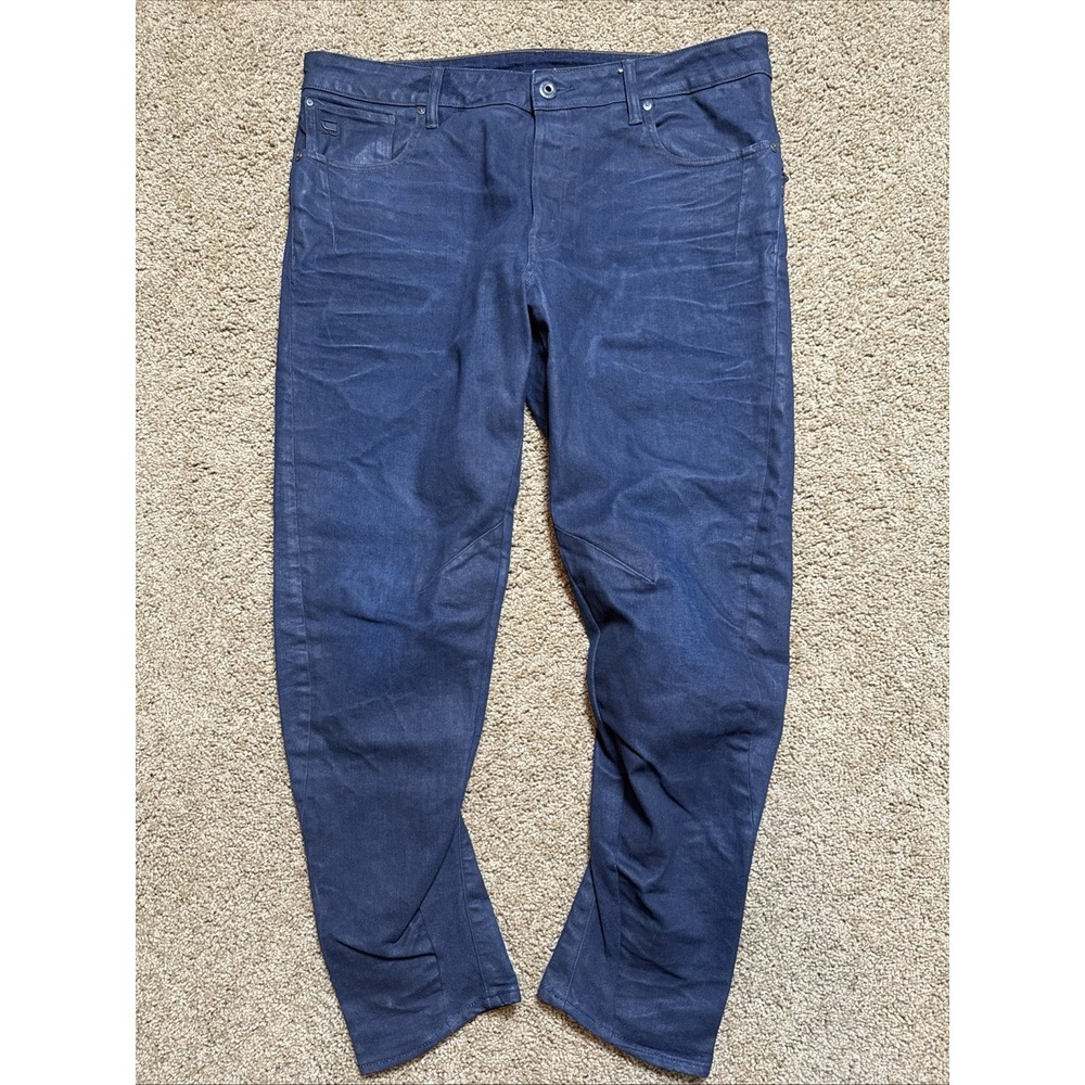 GSTR G Star Raw Tobog 3D Relaxed Tapered Jeans Mens 36 (38x28) Dark Denim Read